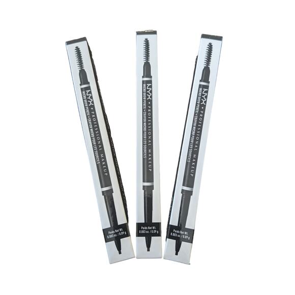 NYX 3 pack Micro Eyebrow Pencil MBP07 Espresso Brown Waterproof Smudge Resistant - Picture 1 of 7